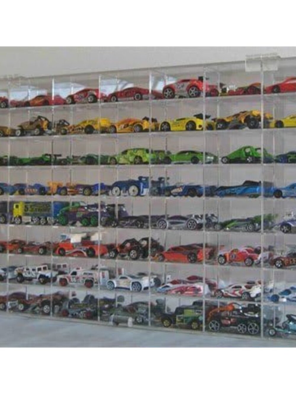 Clear Display Case Wall Cabinet for Hot Small Toy Wheels 1/64 Scale Matchbox Toy - Picture 9 of 9